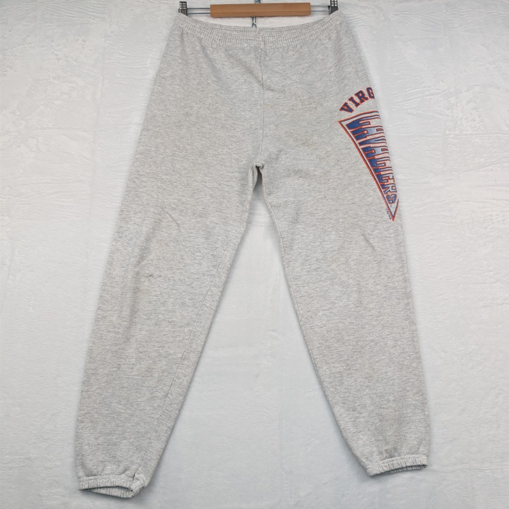 VTG Virginia Cavaliers Sweatpants Mens Large Gray Joggers UVA NCAA USA 50/50 90s